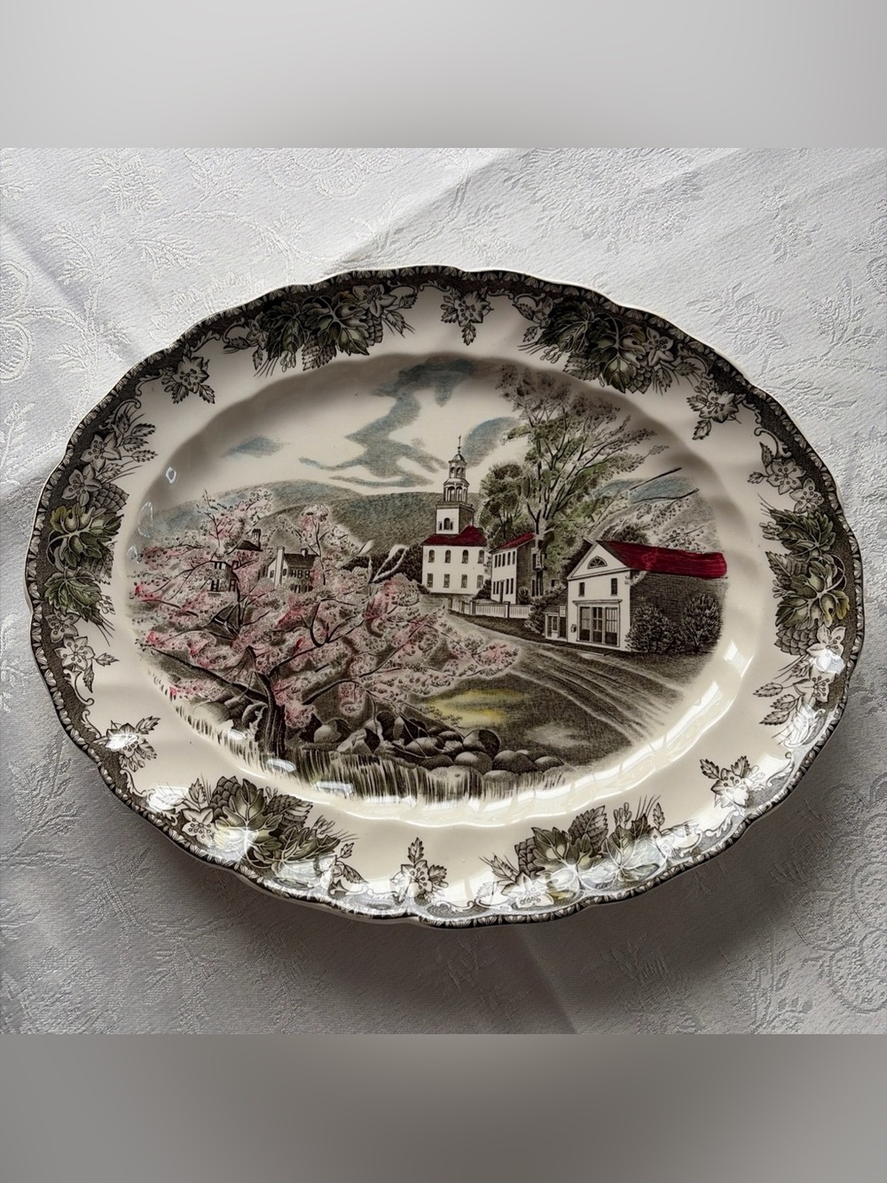 Johnson Brothers Friendly Village Made In England Oval Serving Platter - Picture 2 of 5